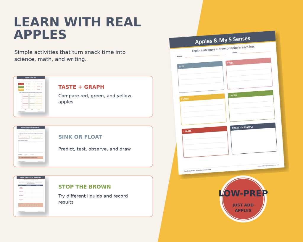 Apple Unit Study pages.