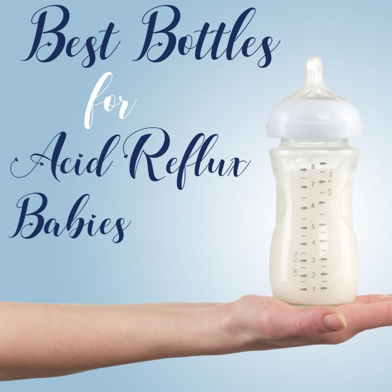Hand holding a baby bottle with text overlay.