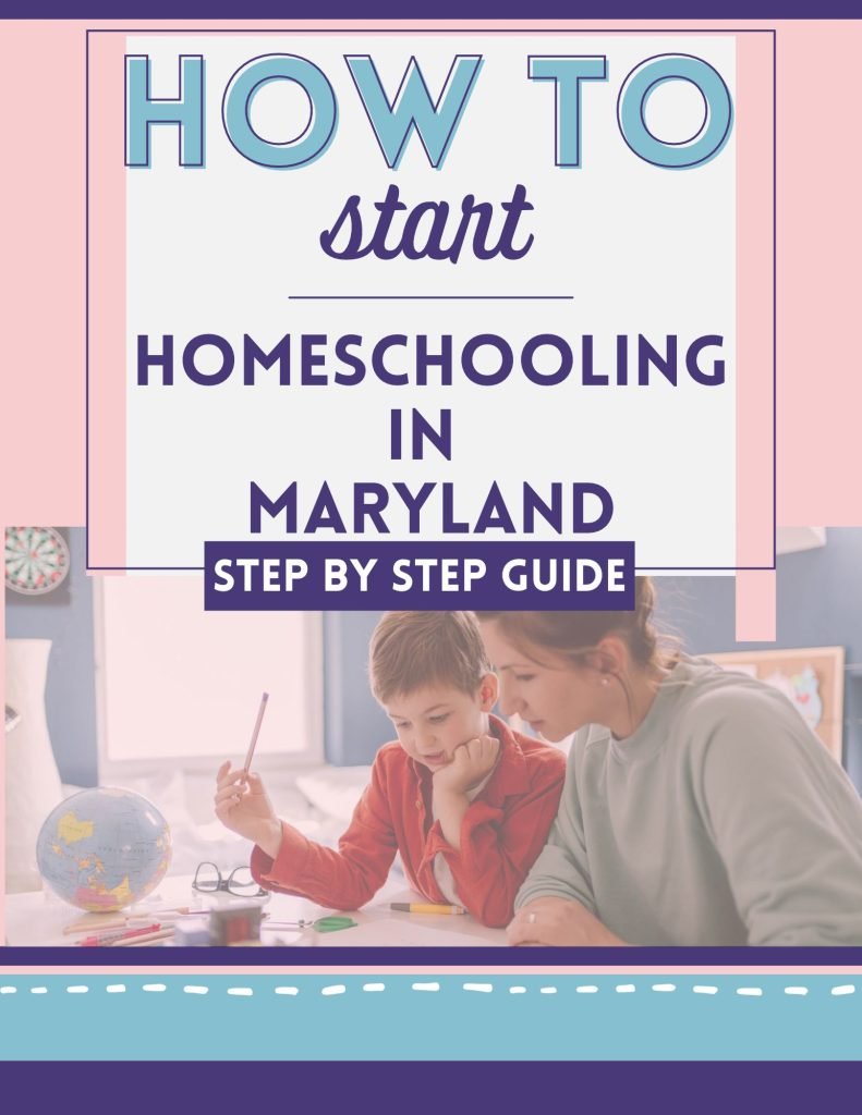 A mom and child sitting down to do schoolwork.